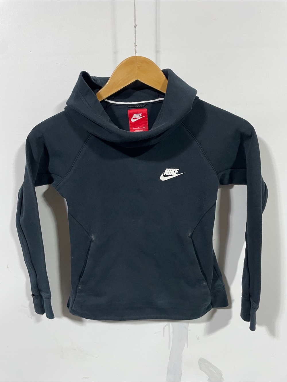 Nike Black Cowl Neck Pullover with White Swoosh